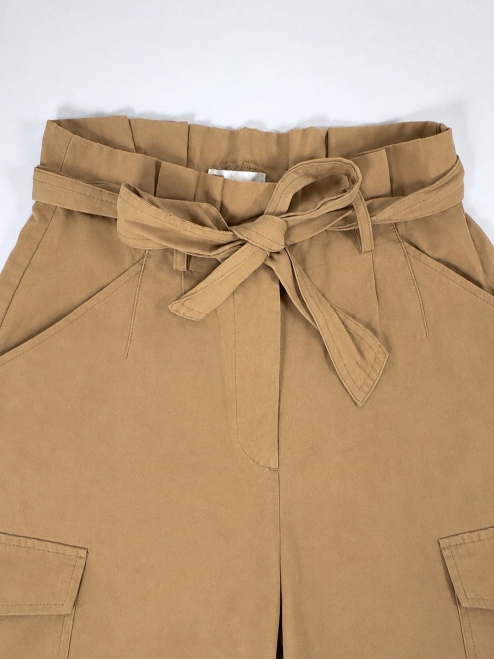 H&M Paper-Bag Waist Trousers Women's Brown Size 6